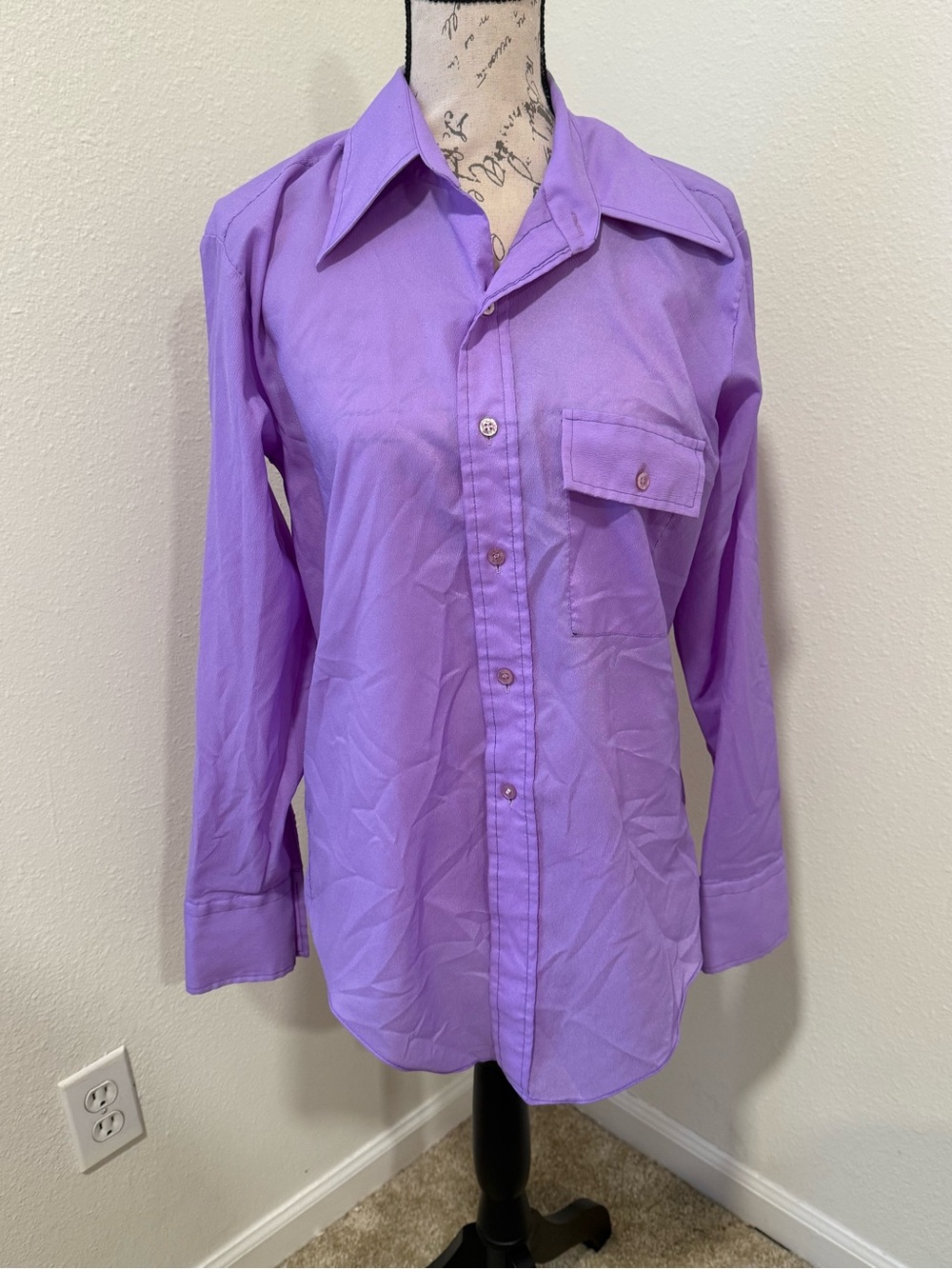 Marlboro Lavender Long-Sleeve Button-Down Shirt